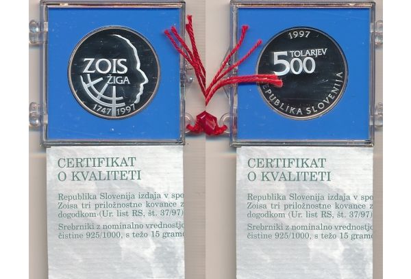 500 Tolar 1997 Žiga Zois