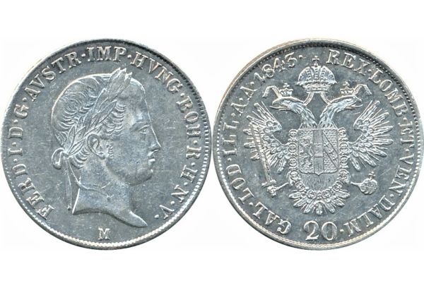 20 Kreuzer 1843 M