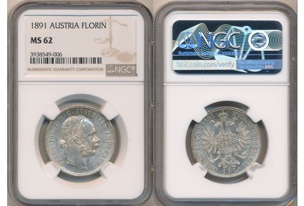 1 Florin / Gulden 1891 Franz Joseph