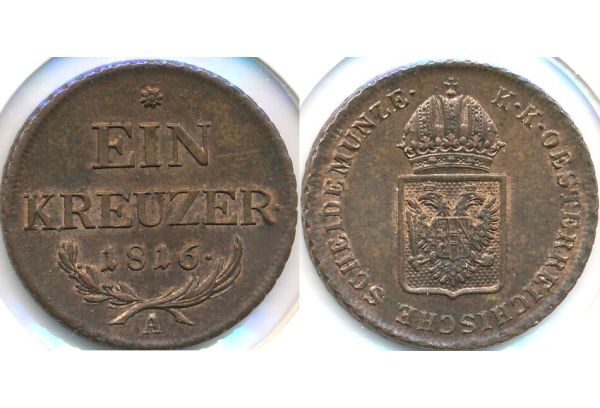 1 kreuzer 1816 A Franz 