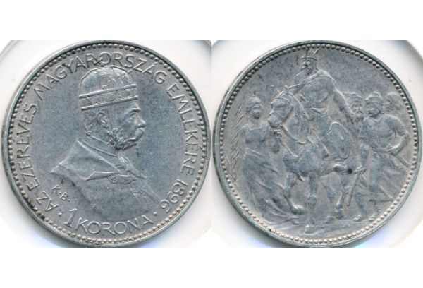Hungary 1 Korona 1896