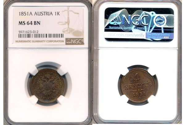 1 Kreuzer 1851A 