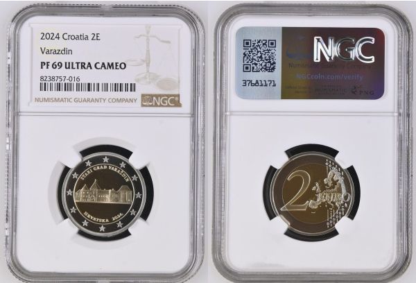 Croatia 2 EUR 2024 Varazdin NGC PF 69 ULTRA CAMEO