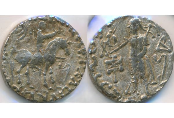 Indo-Scythian Kingdom Tetradrachm 58BC - 12BC Azes II VF