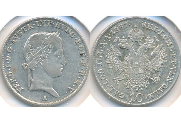 10 Kreuzer Ferdinand I 1837 A