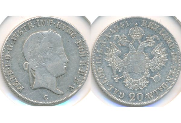  20 Kreuzer Ferdinand I 1841 C 
