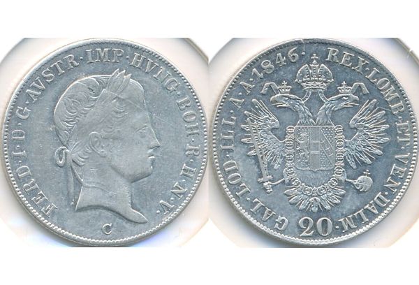  20 Kreuzer Ferdinand I 1846 C