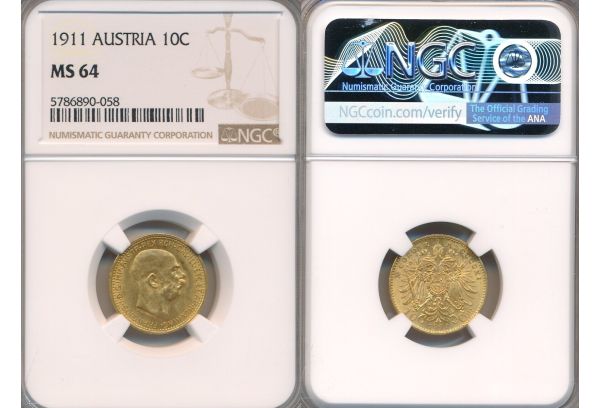 10 Corona 1911 NGC MS64