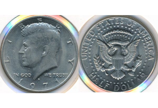 USA 1/2 Dollar 1971 Kennedy Half Dollar BU