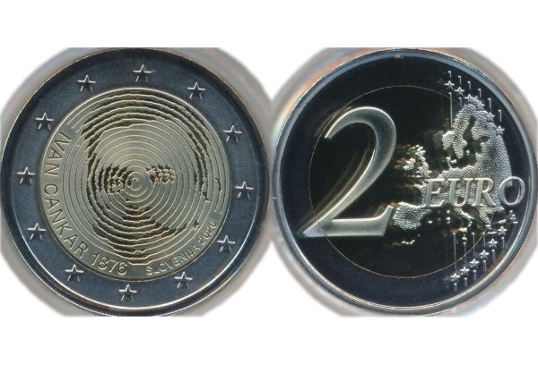  2 EUR 2026  Ivan Cankar proof