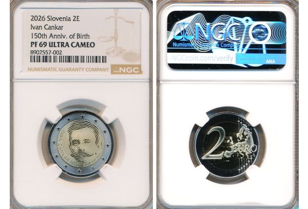 Slovenia 2 EUR 2026 proof 69 UC