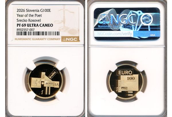 100 EUR Slovenia 2026 Kosovel