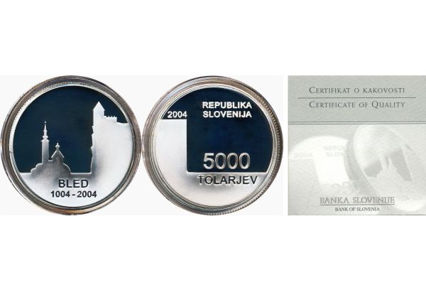 5000 Tolar 2004 Town Bled Slovenia PROOF