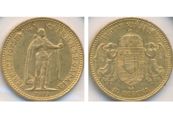 Hungary 10 Korona 1893