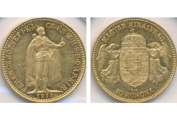 Hungary  10 Korona  year 1911