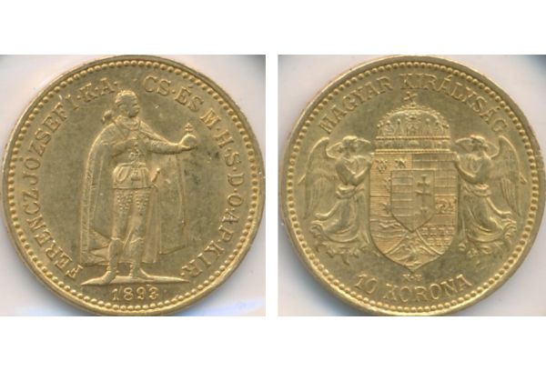 Hungary 10 Korona  year 1893