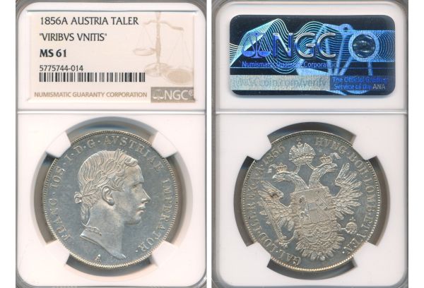 Taler 1856 NGC MS 61